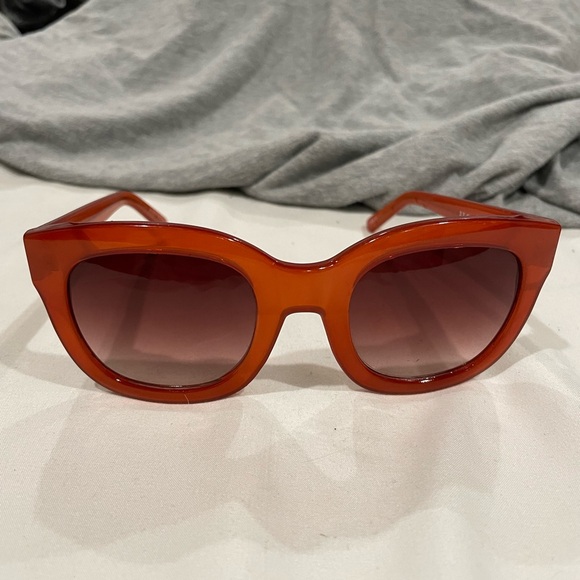 Free people red orange sunglasses oversized - Picture 1 of 9